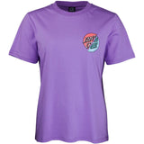 Santa Cruz Wave Dot Splice Womens T Shirt - Violet