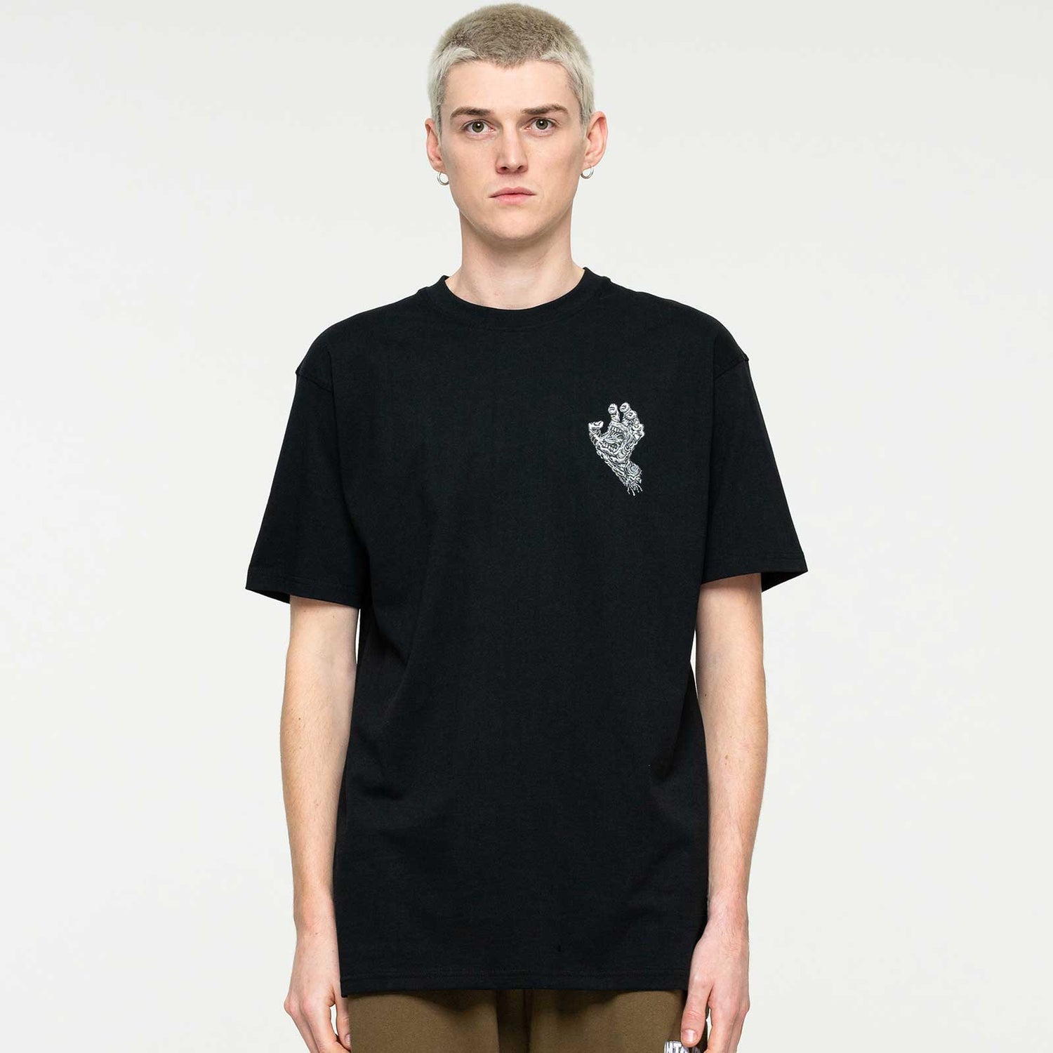 Santa Cruz Alive Hand T Shirt - Black