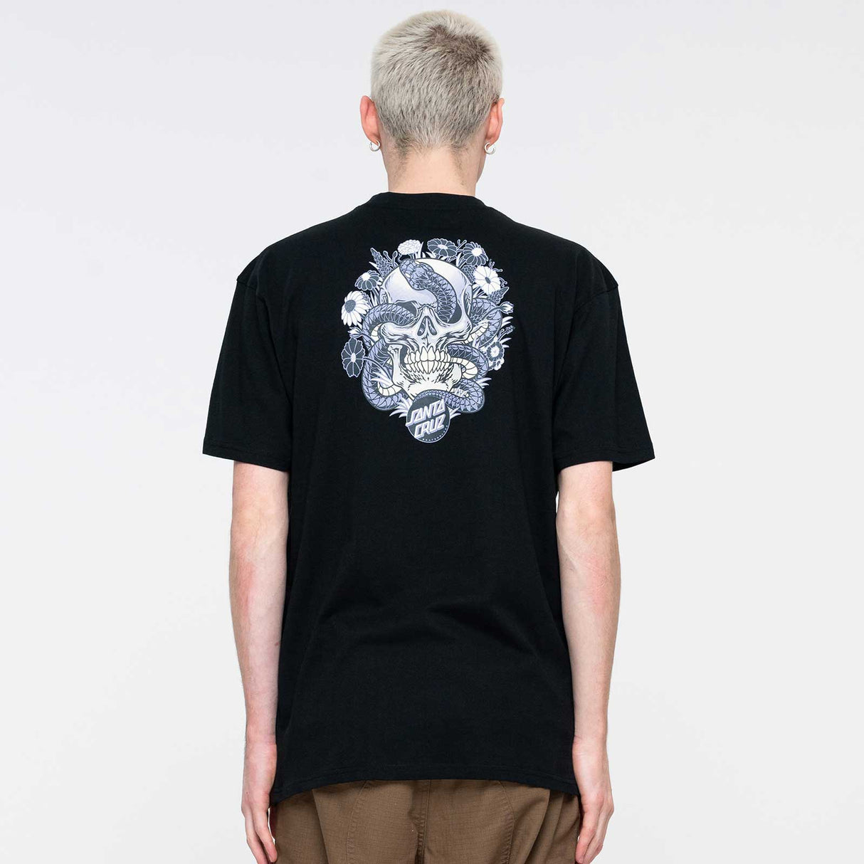 Santa Cruz Botanic Skull T Shirt - Black