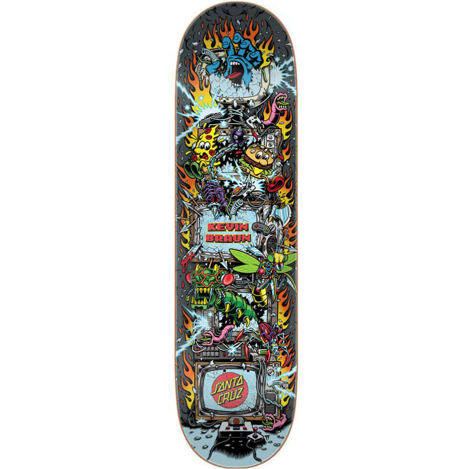 Santa Cruz Braun Game Over Everslick Skateboard Deck - 8.25"