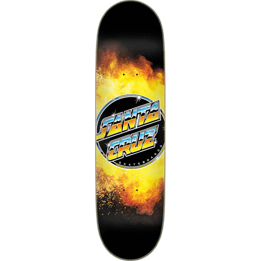 Santa Cruz Chrome Dot Everslick Skateboard Deck - Flame 8.5"
