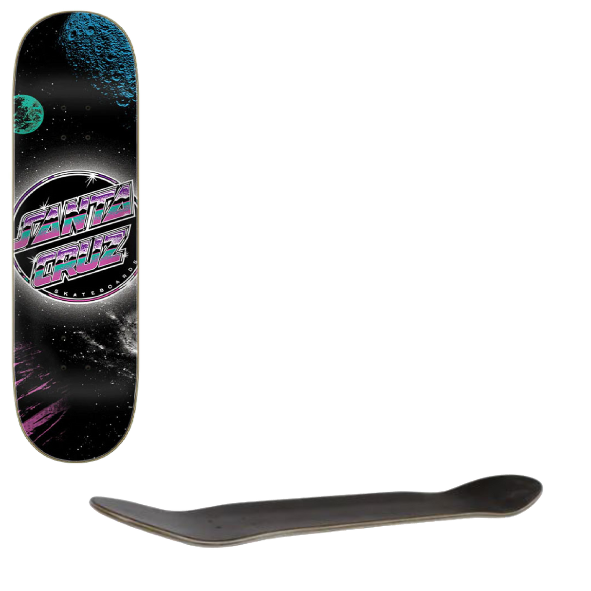 Santa Cruz Chrome Dot Everslick Skateboard Deck - Space 8"
