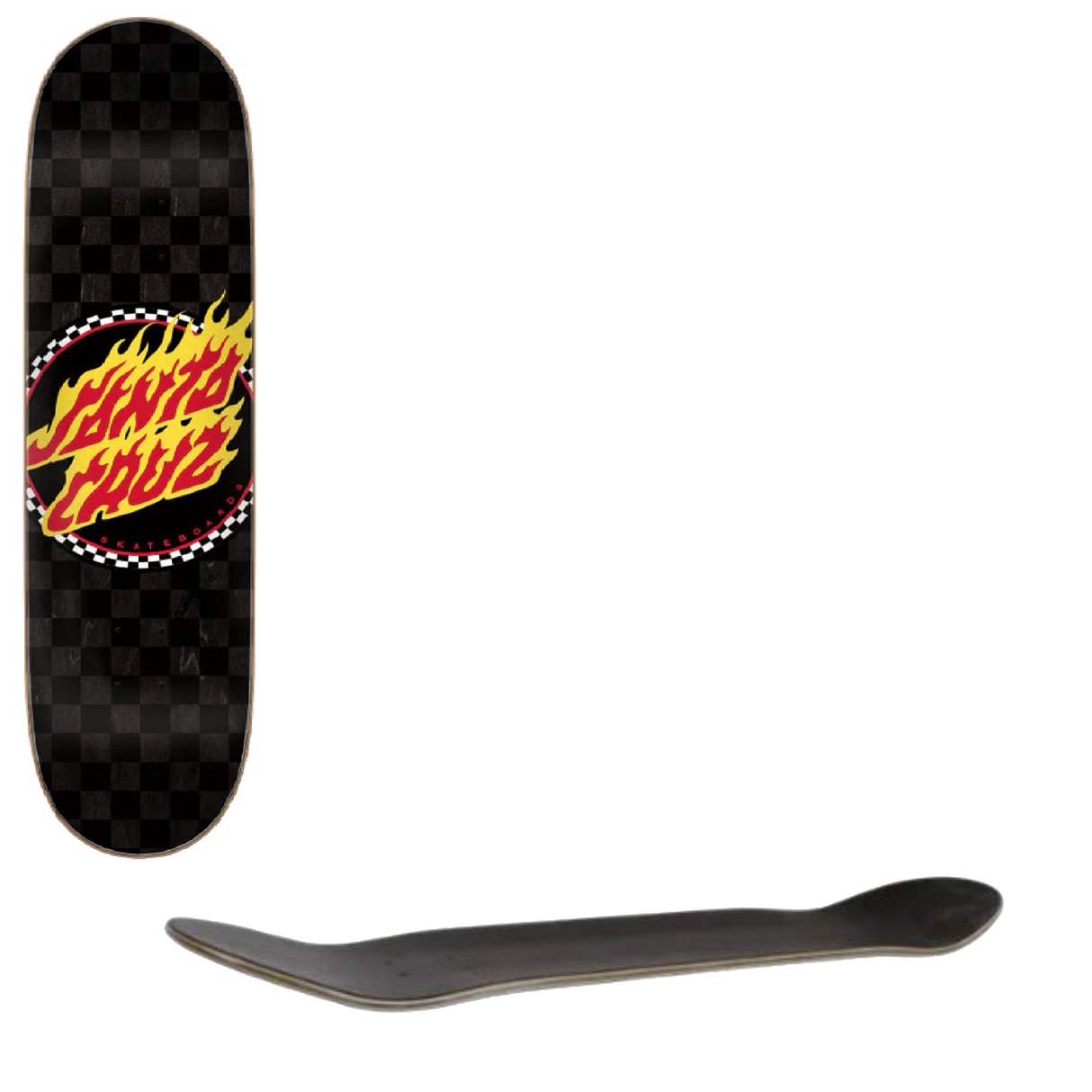 Santa Cruz Flame Dot Check Birch Skateboard Deck - 8.5"