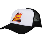 Santa Cruz Flamed Not a Dot Meshback Cap - White/Black