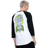 Santa Cruz Kendall End of the World Baseball T Shirt - Black/White