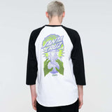 Santa Cruz Kendall End of the World Baseball T Shirt - Black/White