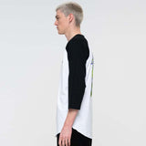 Santa Cruz Kendall End of the World Baseball T Shirt - Black/White