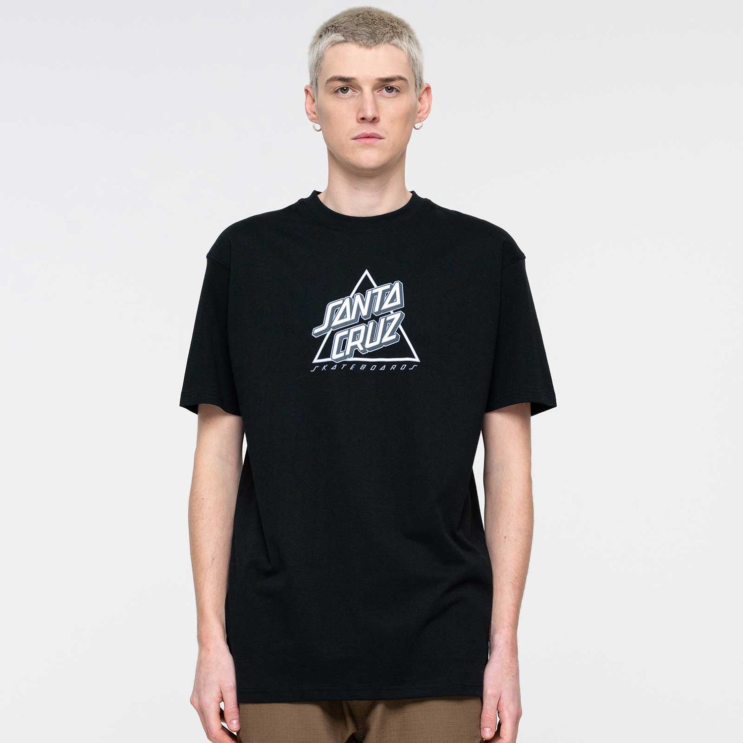 Santa Cruz Lined Not a Dot Front T Shirt - Black
