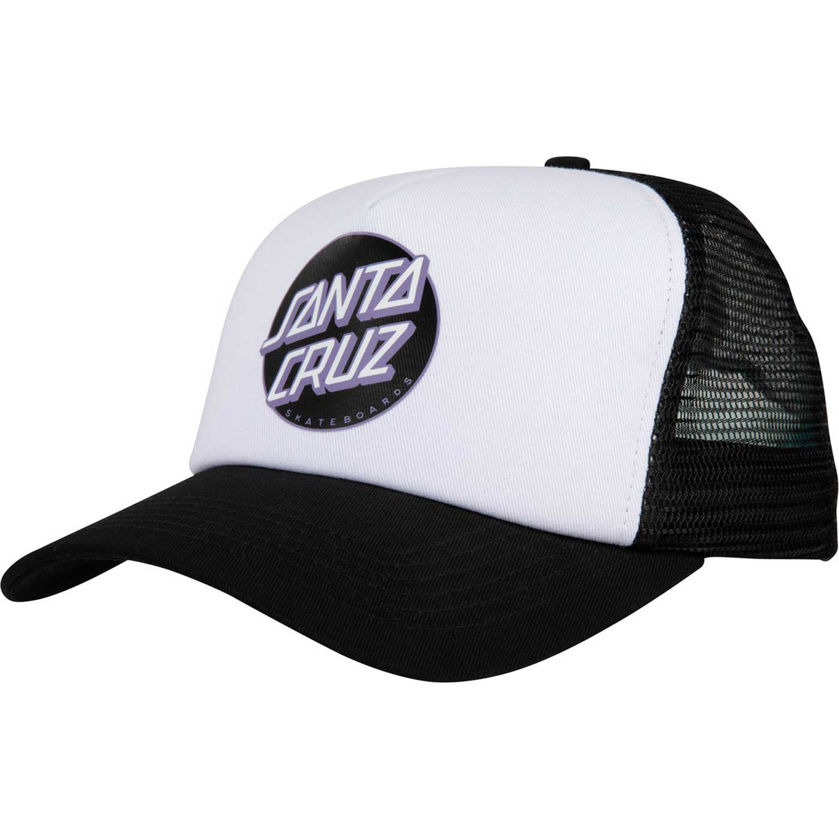 Santa Cruz Other Dot Meshback Cap - White/Black