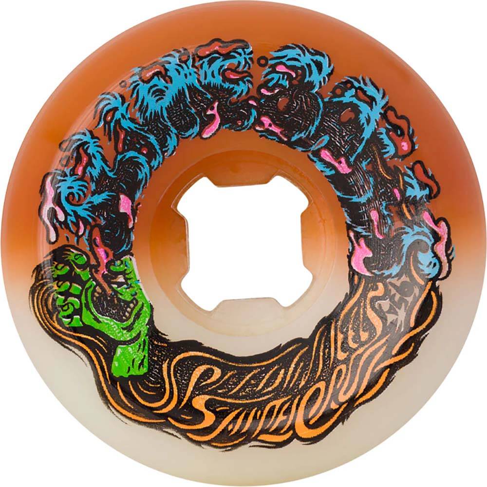Santa Cruz Slime Balls Hairballs 50-50 95a Skateboard Wheels - Orange 56mm