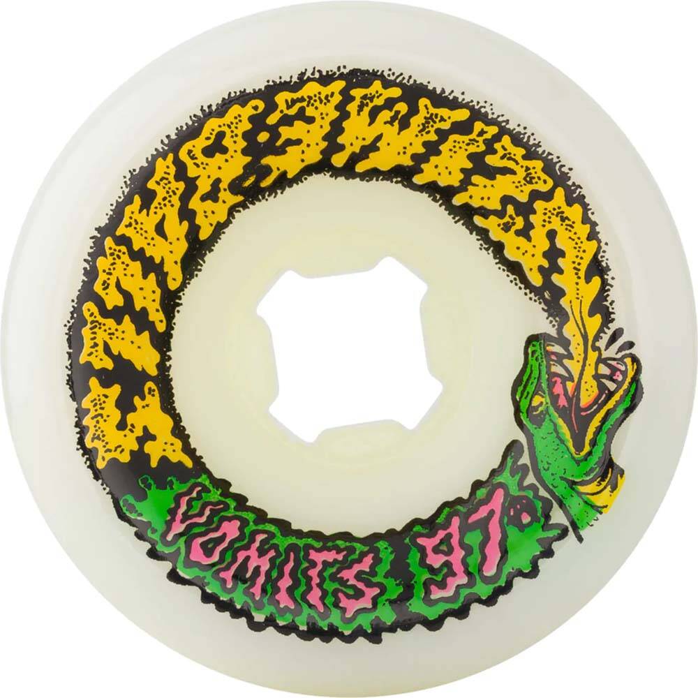 Santa Cruz Slime Balls Snake Vomits Skateboard Wheels - White 60mm
