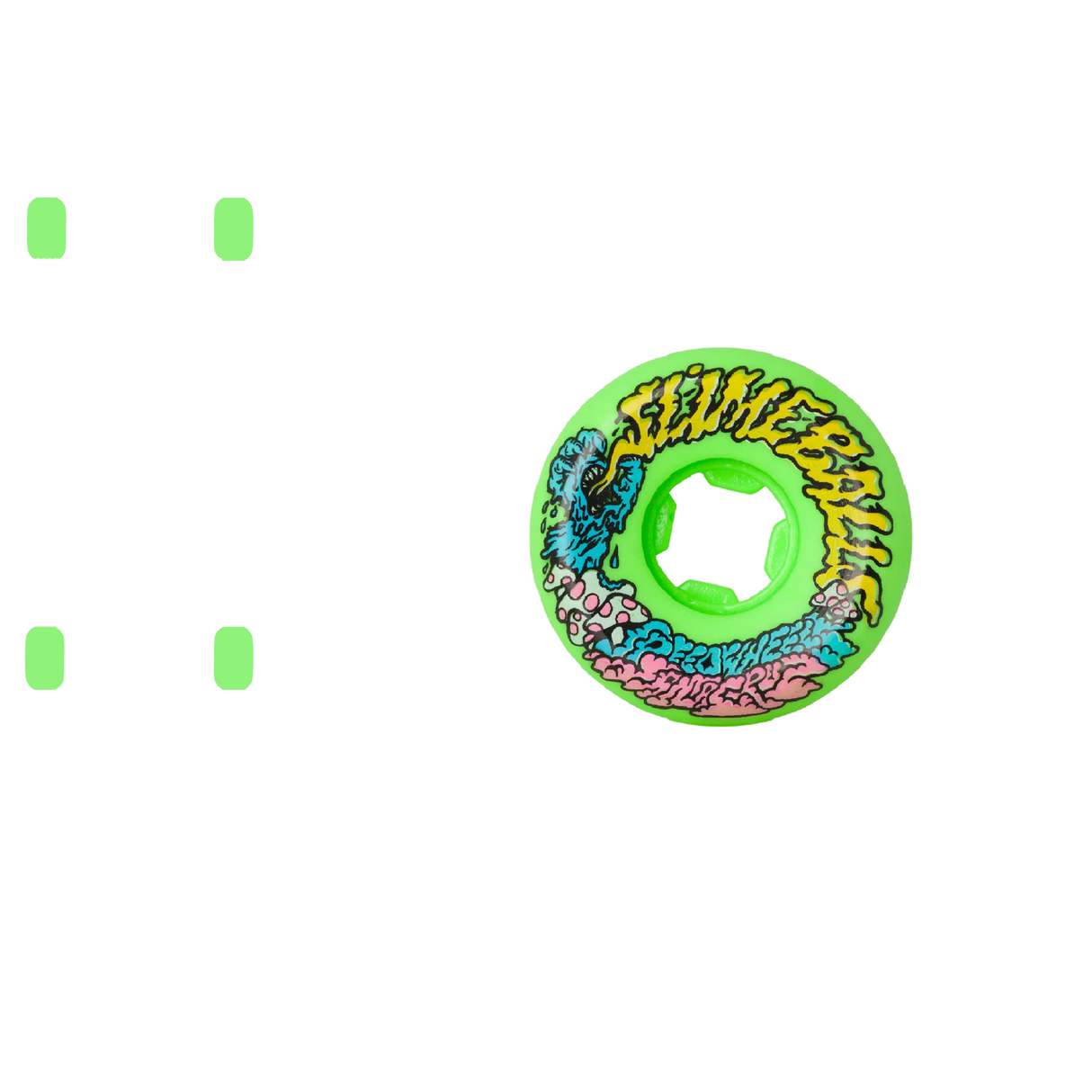 Santa Cruz Slime Balls Vomit Skateboard Wheels - Green 53mm