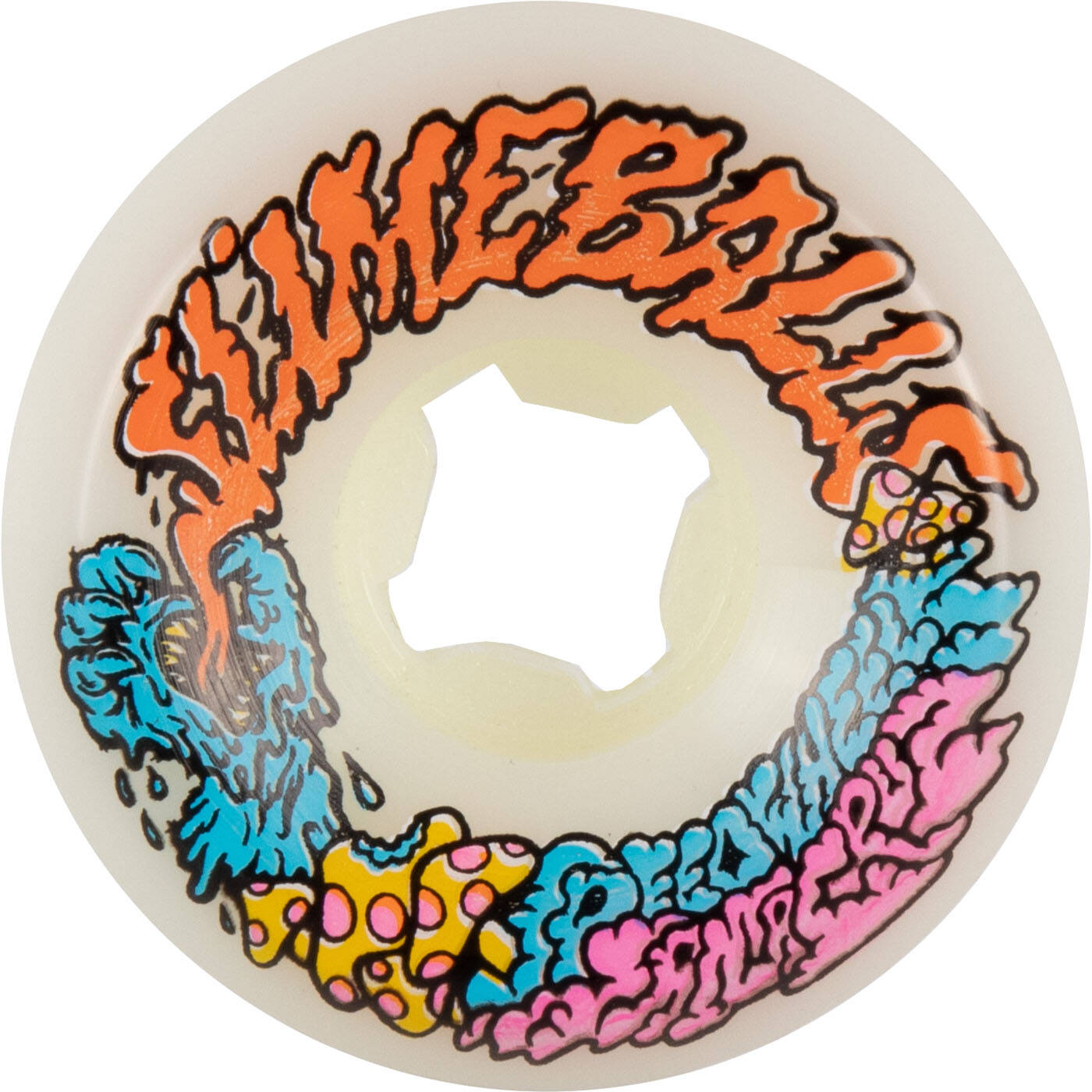 Santa Cruz Slime Balls Vomit Skateboard Wheels - White 56mm