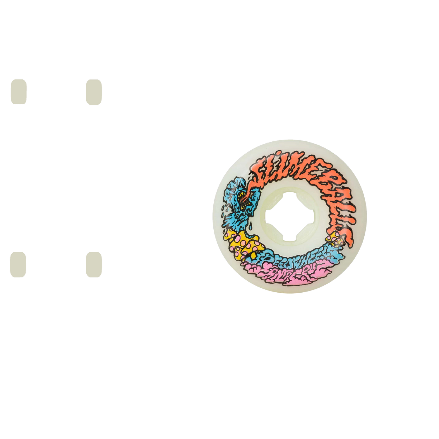 Santa Cruz Slime Balls Vomit Skateboard Wheels - White 56mm