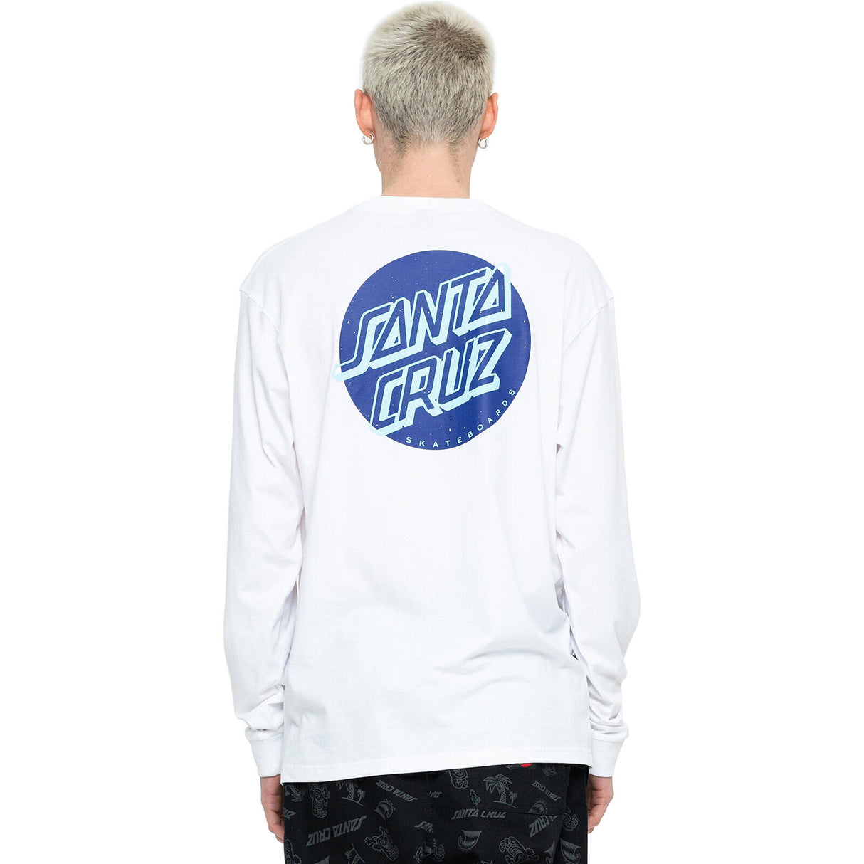 Santa Cruz Shadowless Dot Long Sleeve T Shirt - White