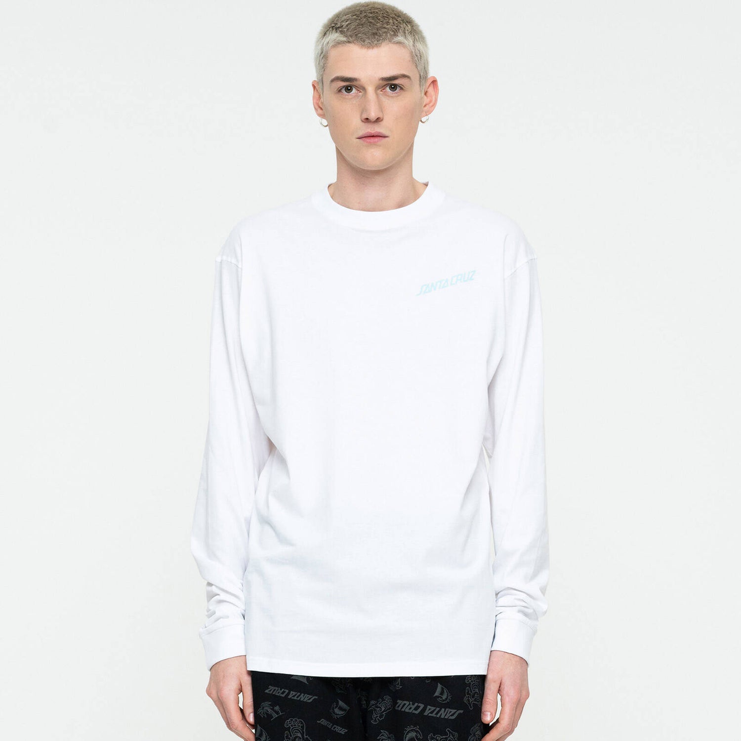 Santa Cruz Shadowless Dot Long Sleeve T Shirt - White