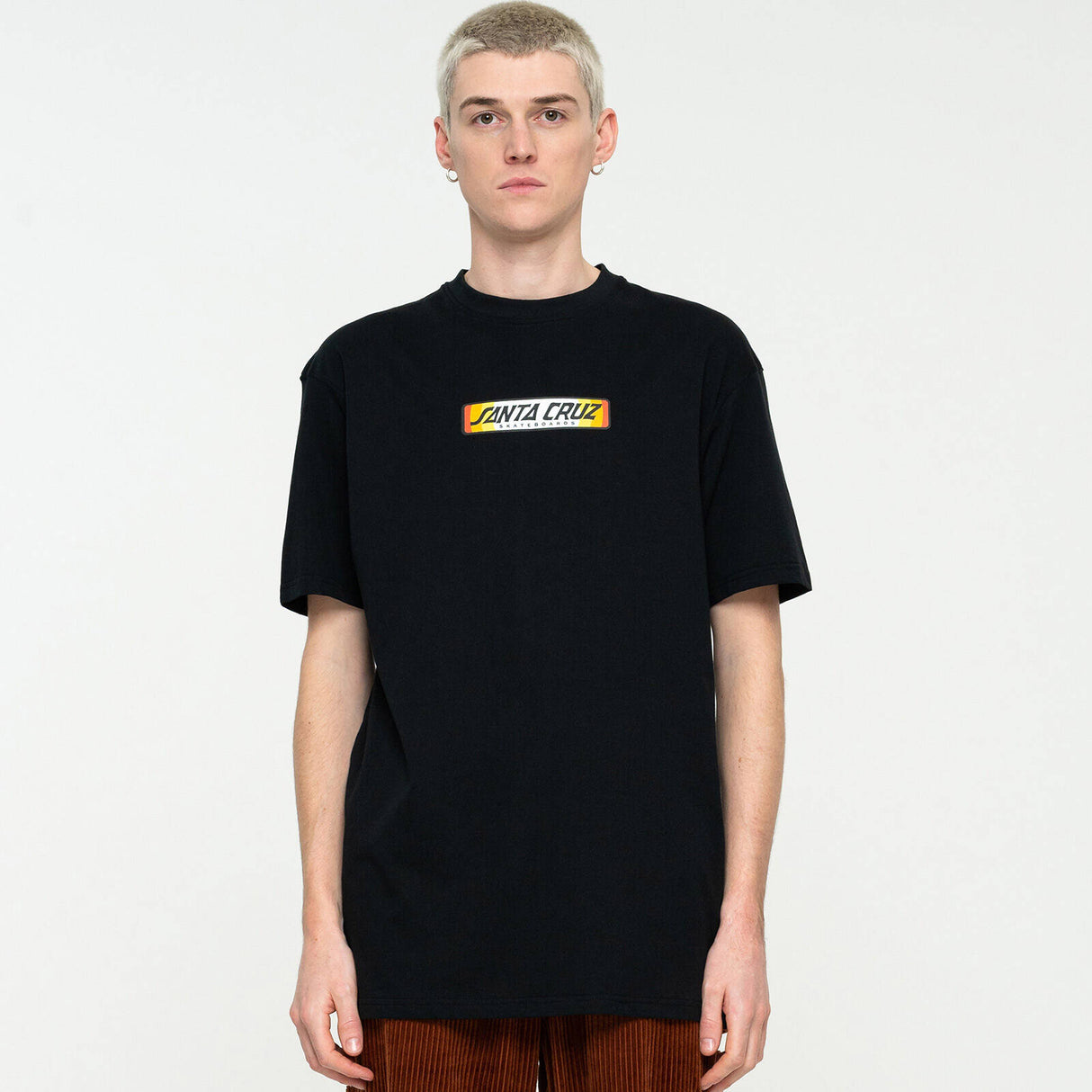 Santa Cruz Sundown Ray Strip T Shirt - Black
