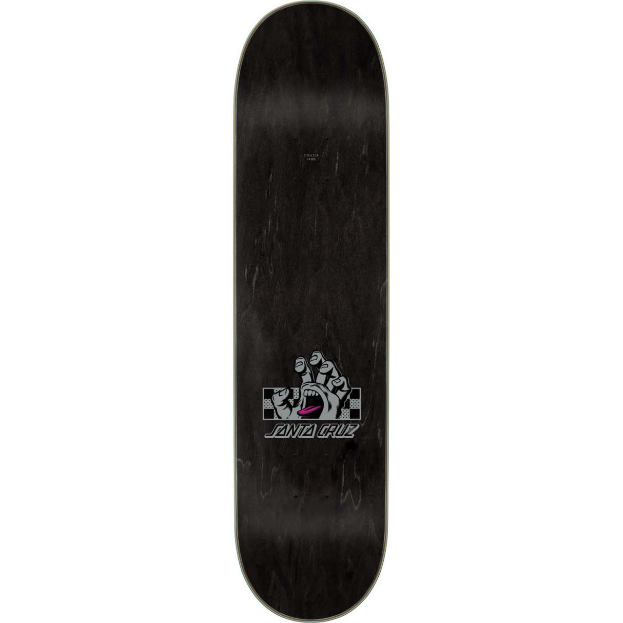 Santa Cruz Check Trap Hand Skateboard Deck 7.75"