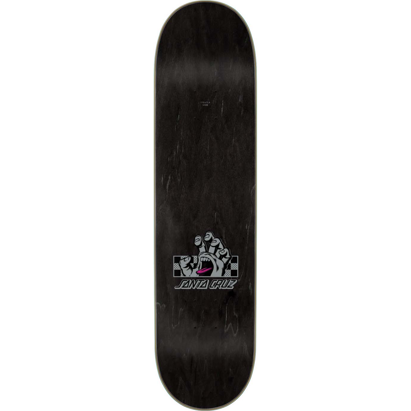 Santa Cruz Check Trap Hand Skateboard Deck 7.75"