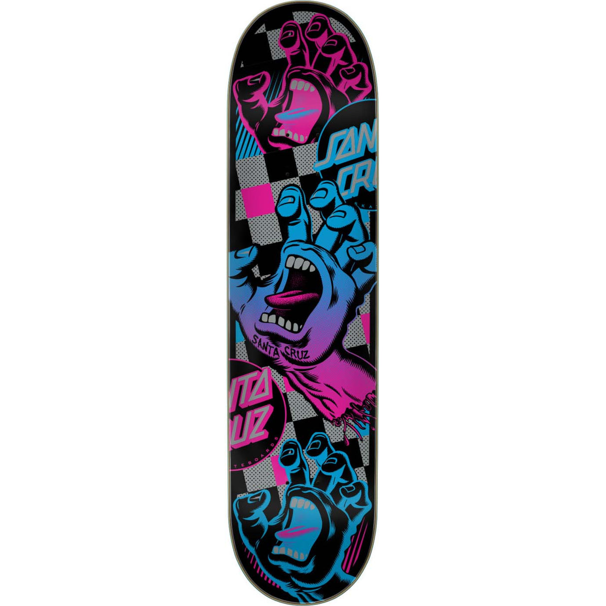 Santa Cruz Check Trap Hand Skateboard Deck 7.75"