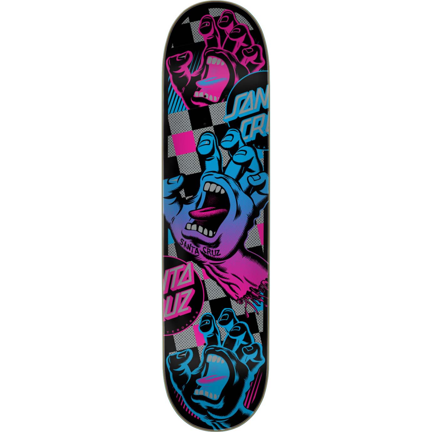 Santa Cruz Check Trap Hand Skateboard Deck 7.75"