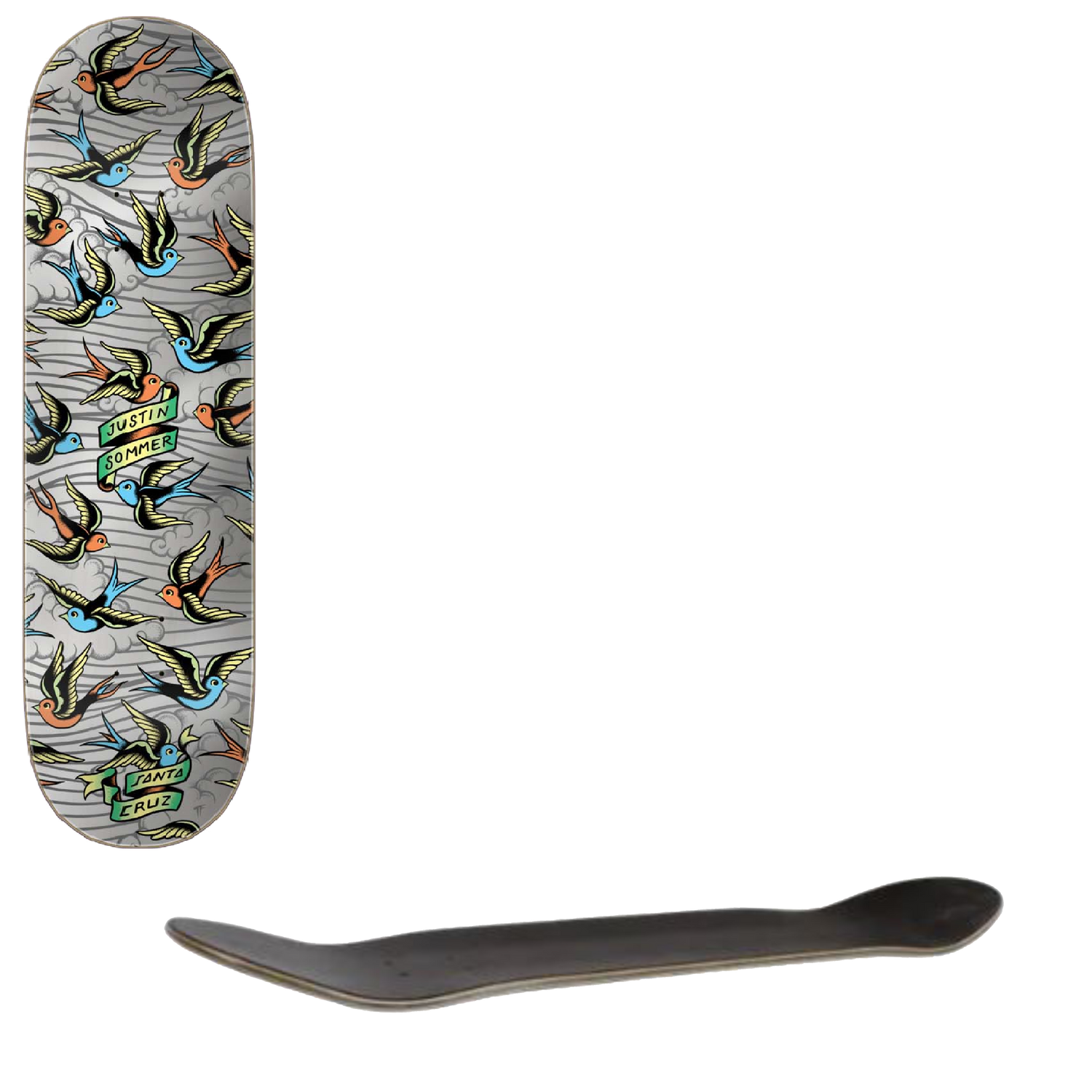 Santa Cruz Pro VX Sparrows Skateboard Deck - Sommer 8.25"
