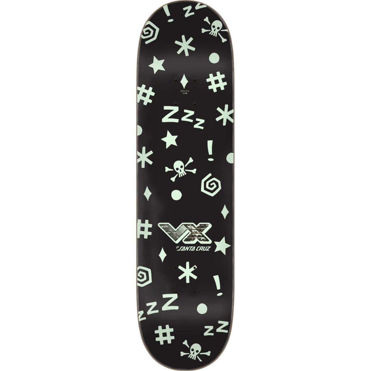 Santa Cruz VX Fever Dream Skateboard Deck - Braun 8.25"