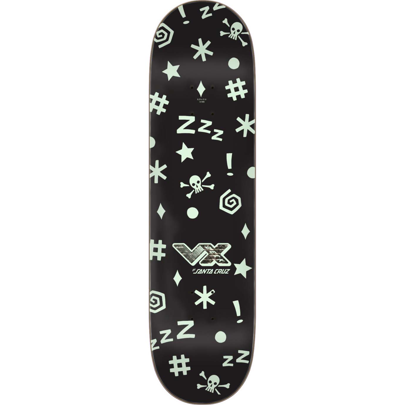 Santa Cruz VX Fever Dream Skateboard Deck - Braun 8.25"
