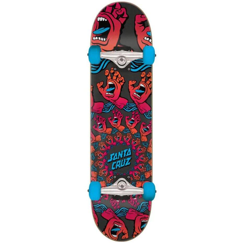 Santa Cruz Mandala Hand Complete Skateboard - Red/Blue 8''
