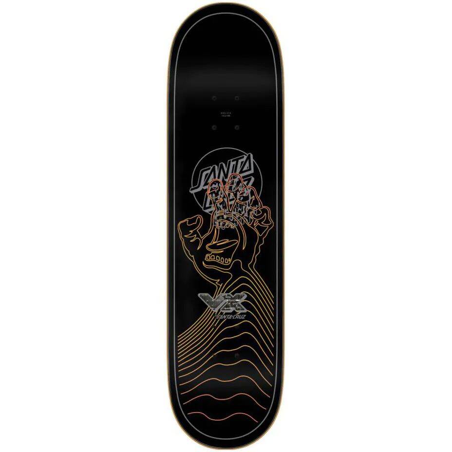 Santa Cruz Transcend Hands VX Skateboard Deck - Black 8.8''