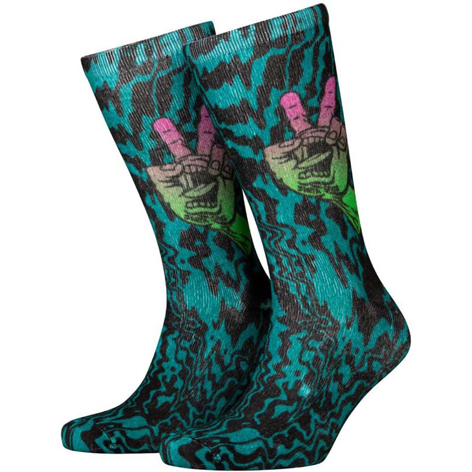 Santa Cruz Acidic Screamin Peace Fade Socks - Verdigris