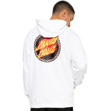 Santa Cruz Check Ringed Flame Dot Hoodie - White