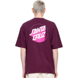 Santa Cruz Delta Shadow Dot T Shirt - Beetroot
