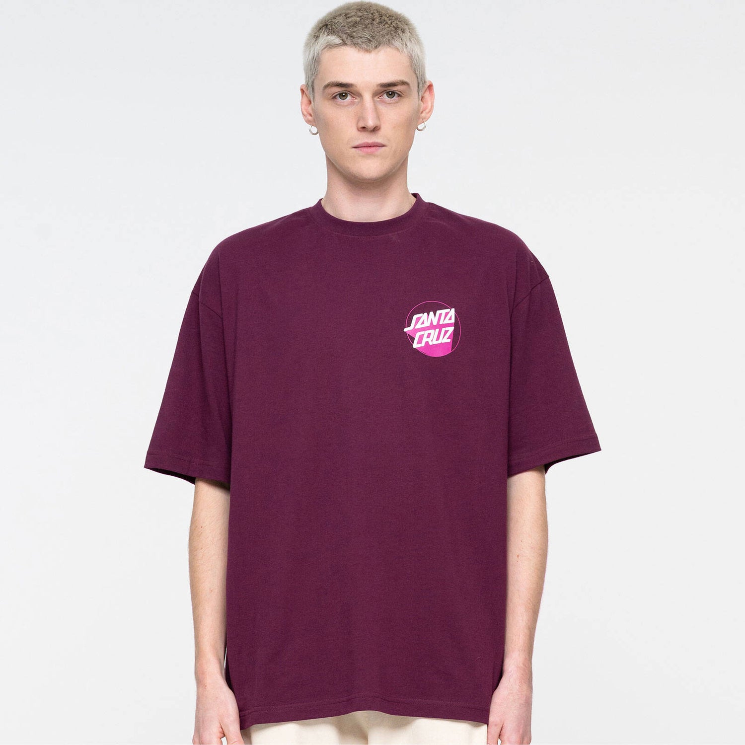 Santa Cruz Delta Shadow Dot T Shirt - Beetroot