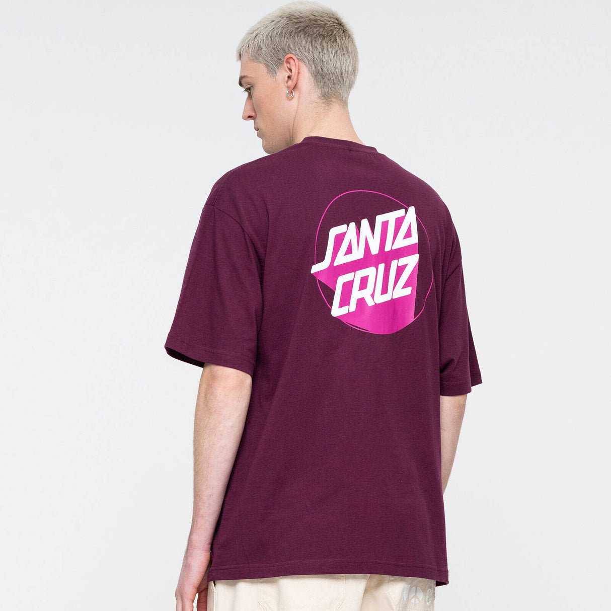 Santa Cruz Delta Shadow Dot T Shirt - Beetroot