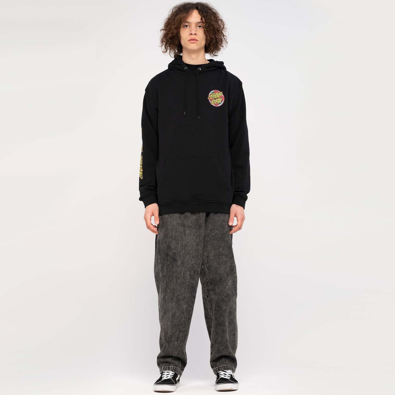 Santa Cruz Dressen Roses Dot Hoodie - Black