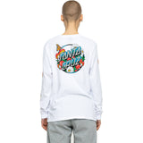 Santa Cruz Mushroom Monarch Dot Long Sleeve T Shirt - White