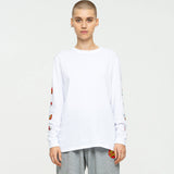 Santa Cruz Mushroom Monarch Dot Long Sleeve T Shirt - White