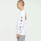 Santa Cruz Mushroom Monarch Dot Long Sleeve T Shirt - White
