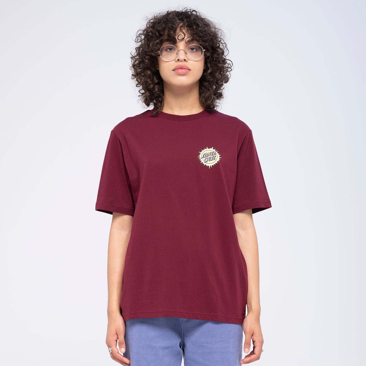 Santa Cruz Once Upon A Dot Womens T Shirt - Dark Cherry