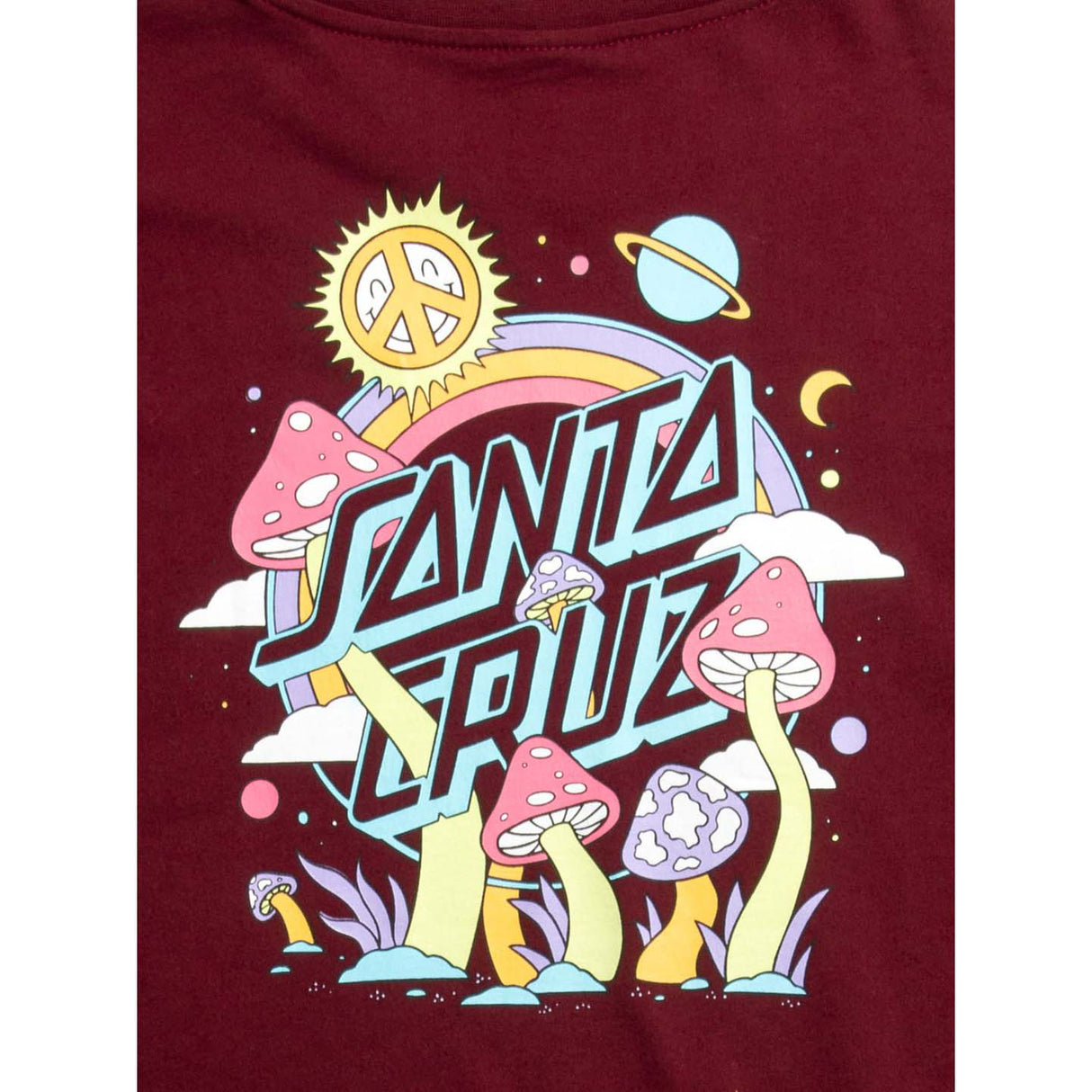 Santa Cruz Once Upon A Dot Womens T Shirt - Dark Cherry