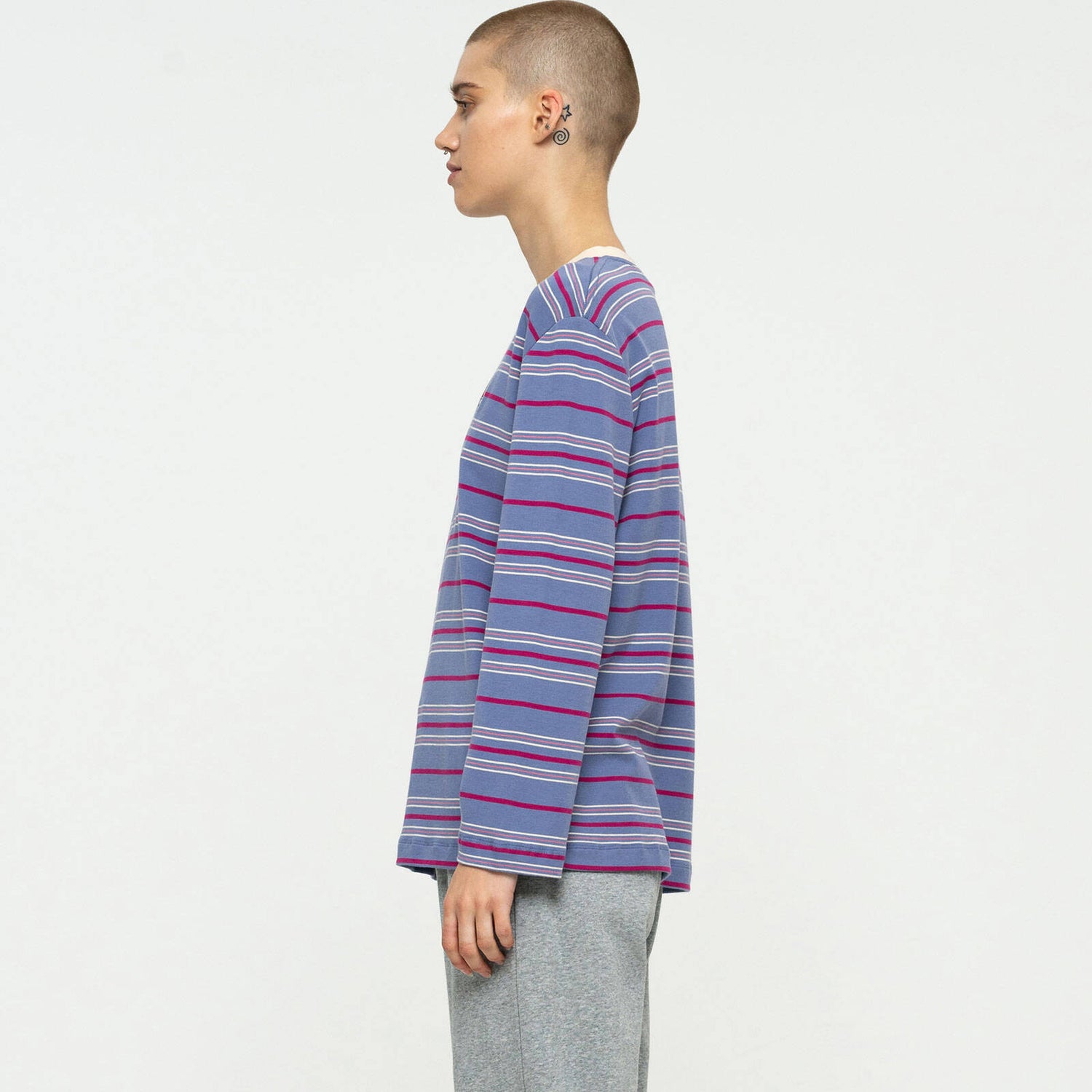 Santa Cruz Other Dot Chest Long Sleeve T Shirt - Violet Stripe