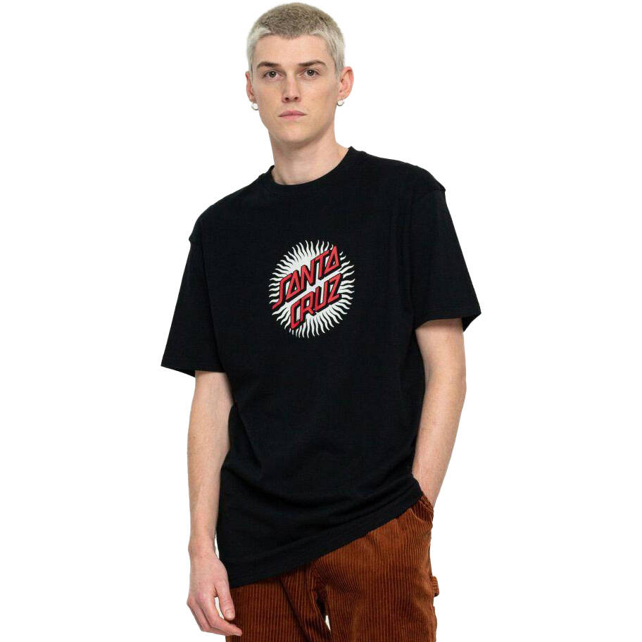 Santa Cruz Daylight Dot Front T Shirt - Black