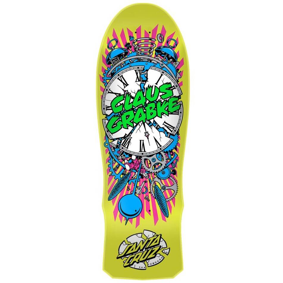 Santa Cruz Exploding Clock Skateboard Deck - Grabke 10.04"