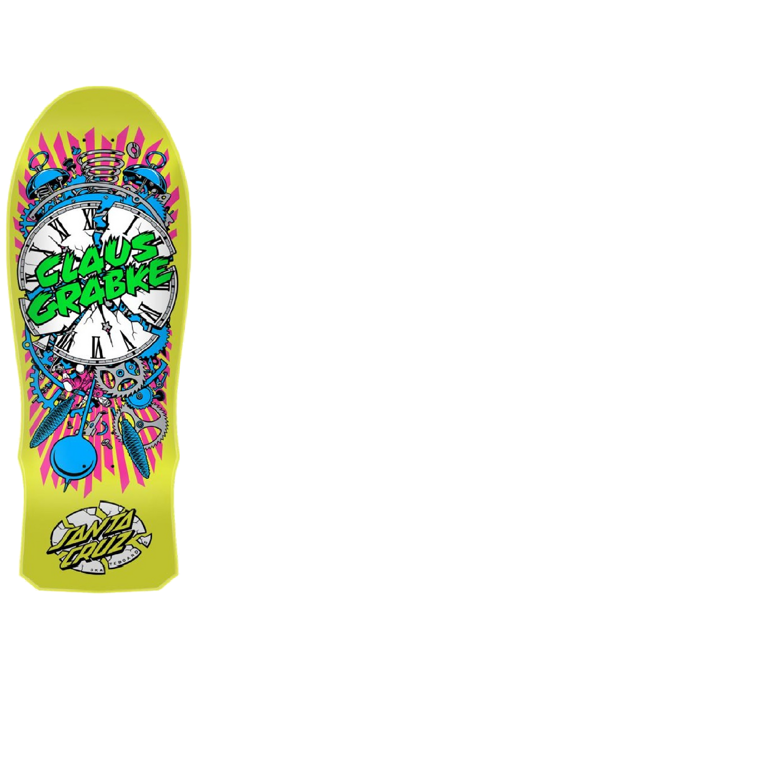 Santa Cruz Exploding Clock Skateboard Deck - Grabke 10.04"