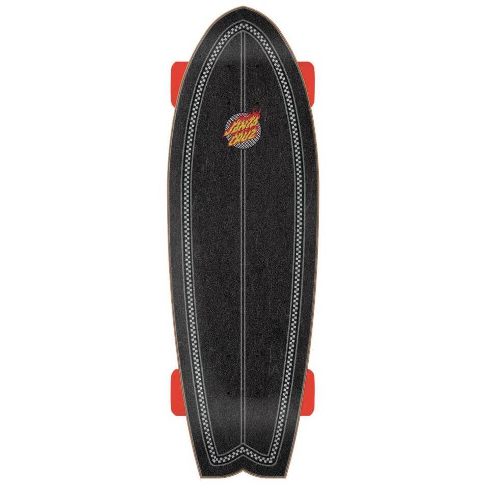 Santa Cruz Flame Dot Check Complete Cruiser - Black/Red/Yellow 27.7"