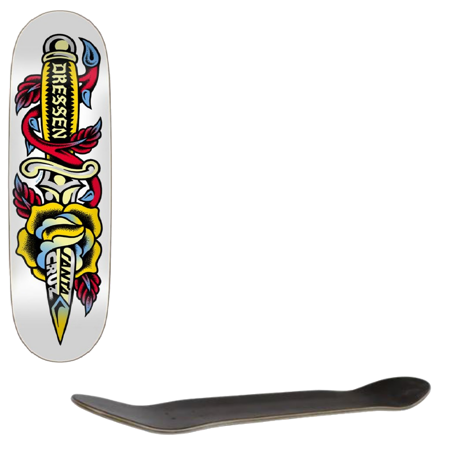 Santa Cruz Rose Dagger Skateboard Deck - Dressen 8.7"