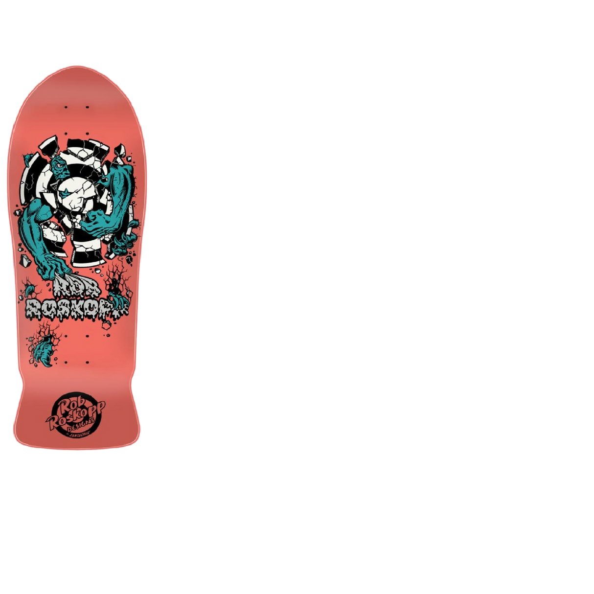 Santa Cruz Roskopp Three Skateboard Deck - Pink 10.17"
