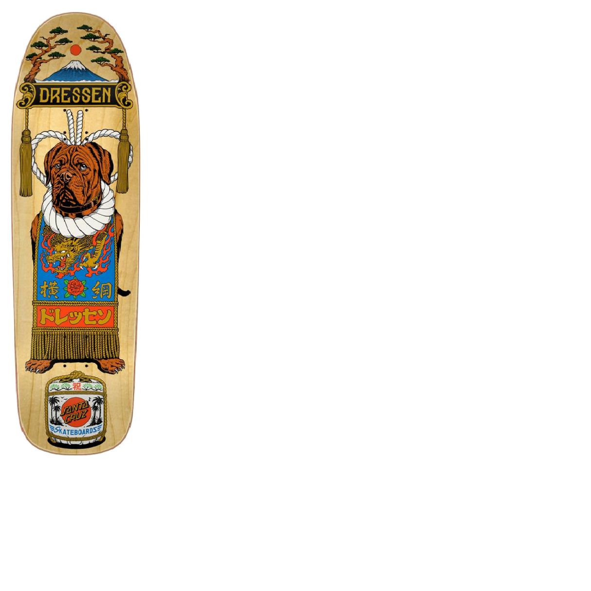 Santa Cruz Sumo Dog Skateboard Deck - Dressen 9.3"