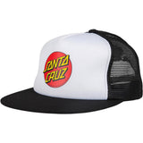 Santa Cruz Classic Dot Mesh Cap - White/Black